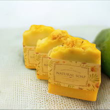Load image into Gallery viewer, Handmade Cucumber & Calendula Vegan Soap (3 Soaps)