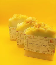 Load image into Gallery viewer, Handmade Cucumber & Calendula Vegan Soap (3 Soaps)